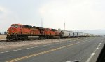 BNSF grain train NB